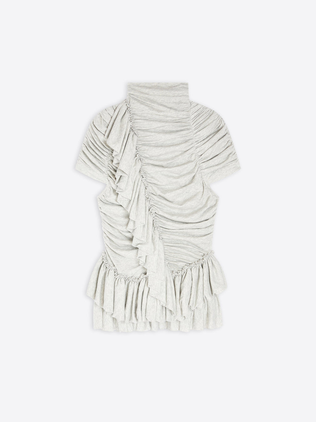 Ruffled High Neck Top