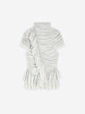 Ruffled High Neck Top