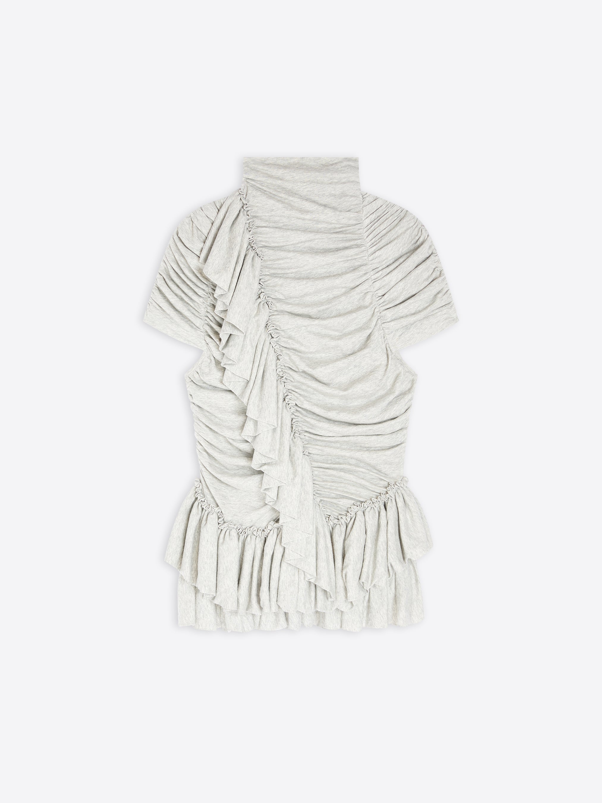 Ruffled High Neck Top