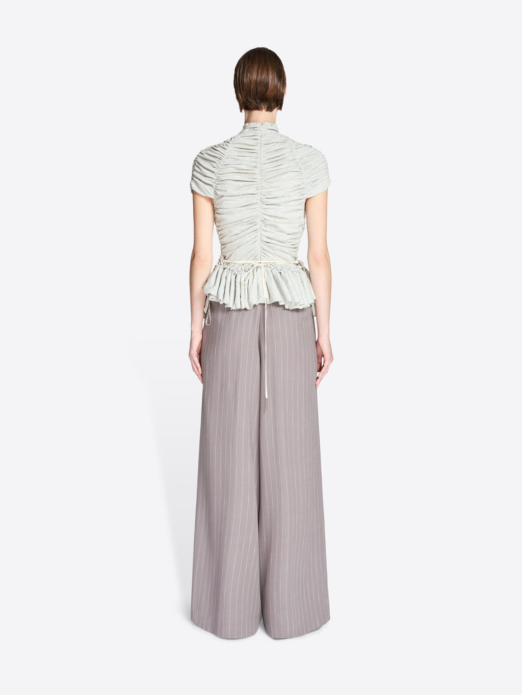 Ruffled High Neck Top