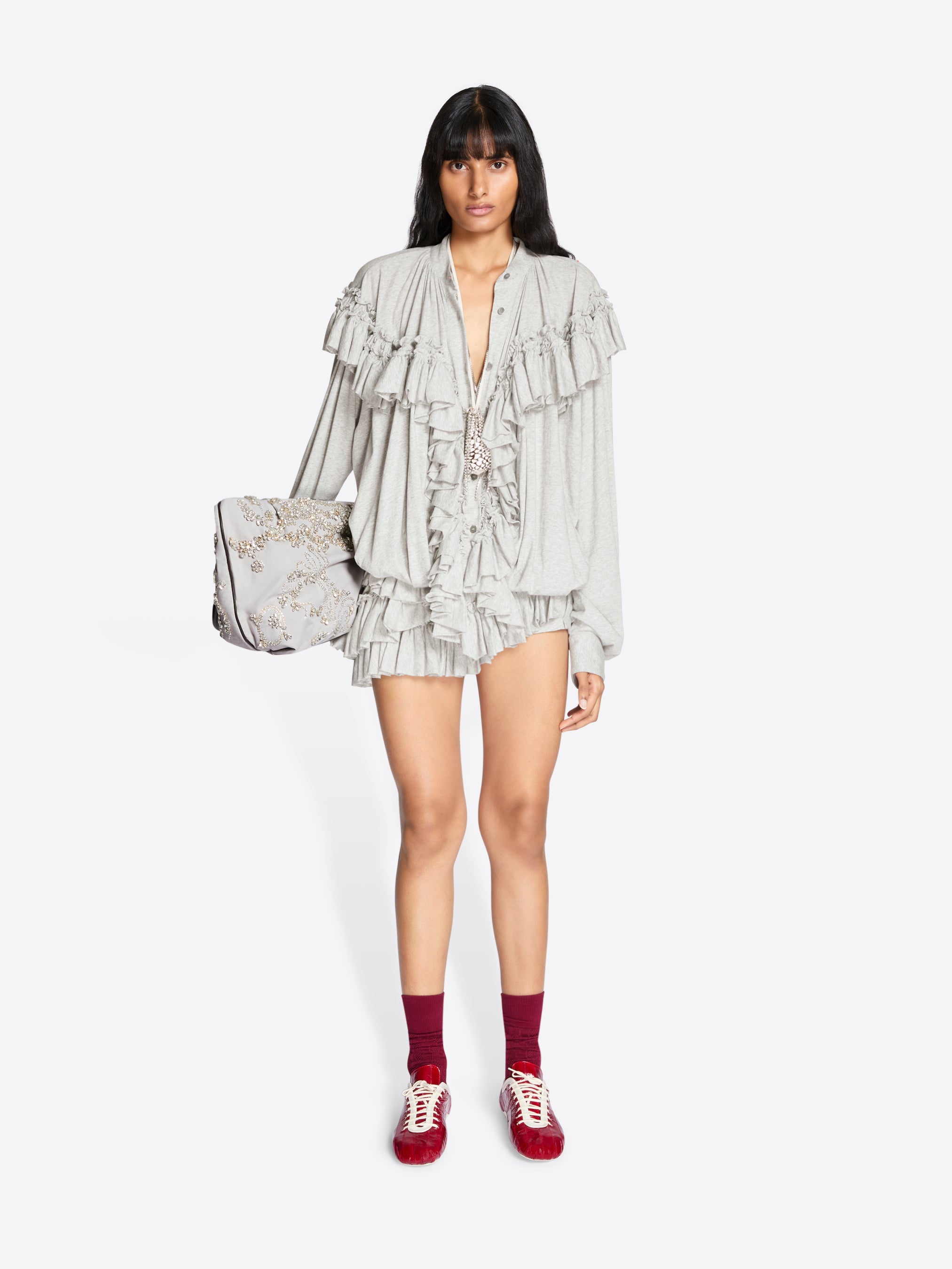 Ruffled Jersey Blouse