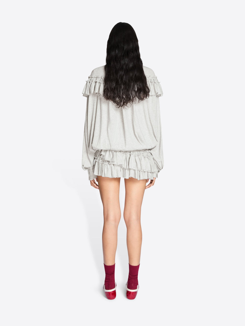 Ruffled Jersey Blouse