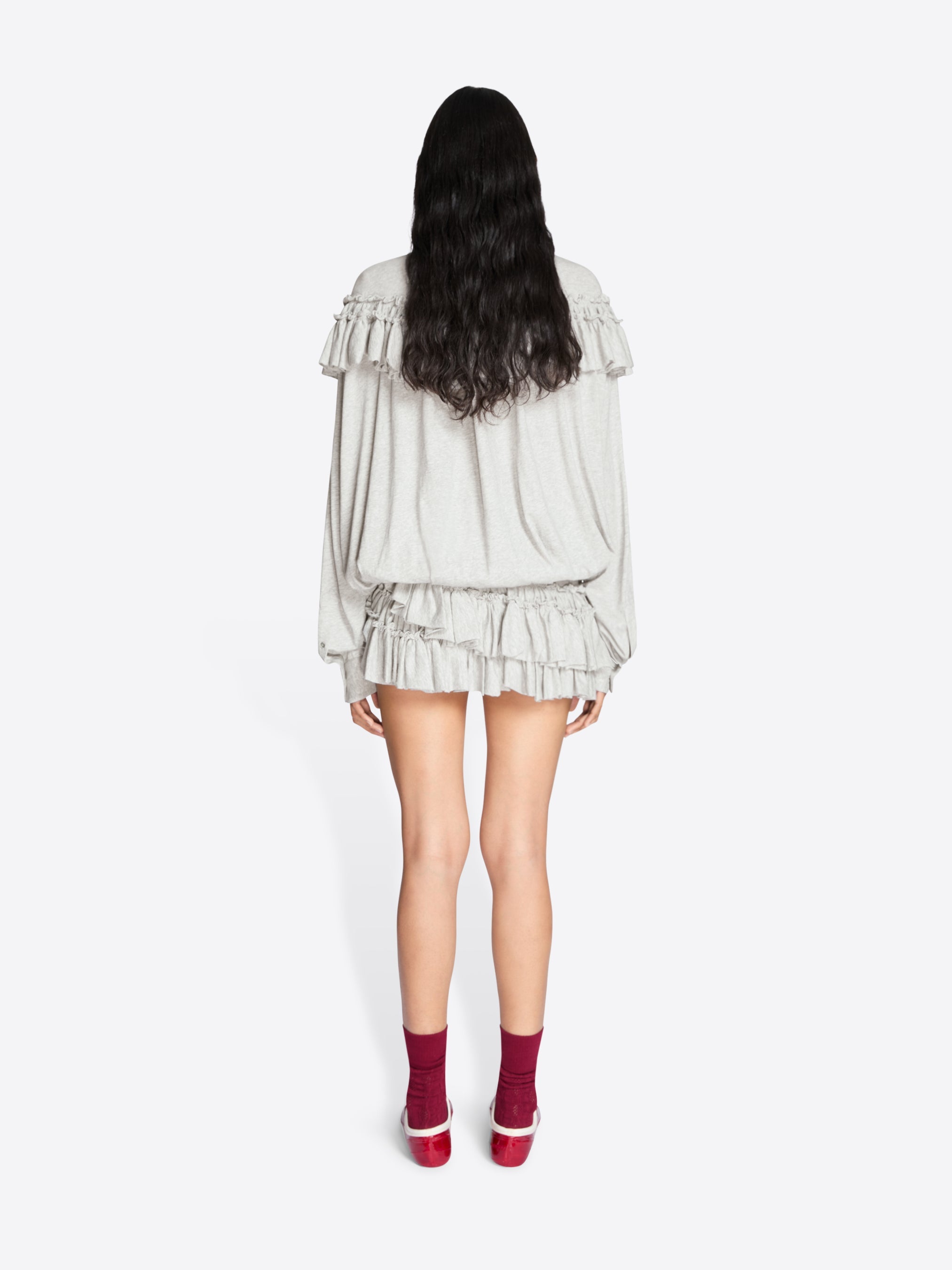 Ruffled Jersey Blouse