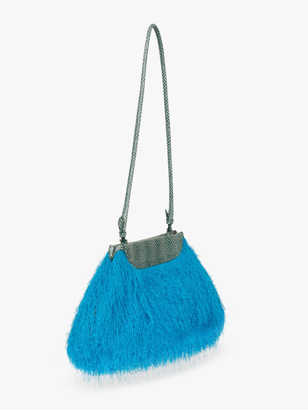 Ruffled Crossbody Clutch Bag