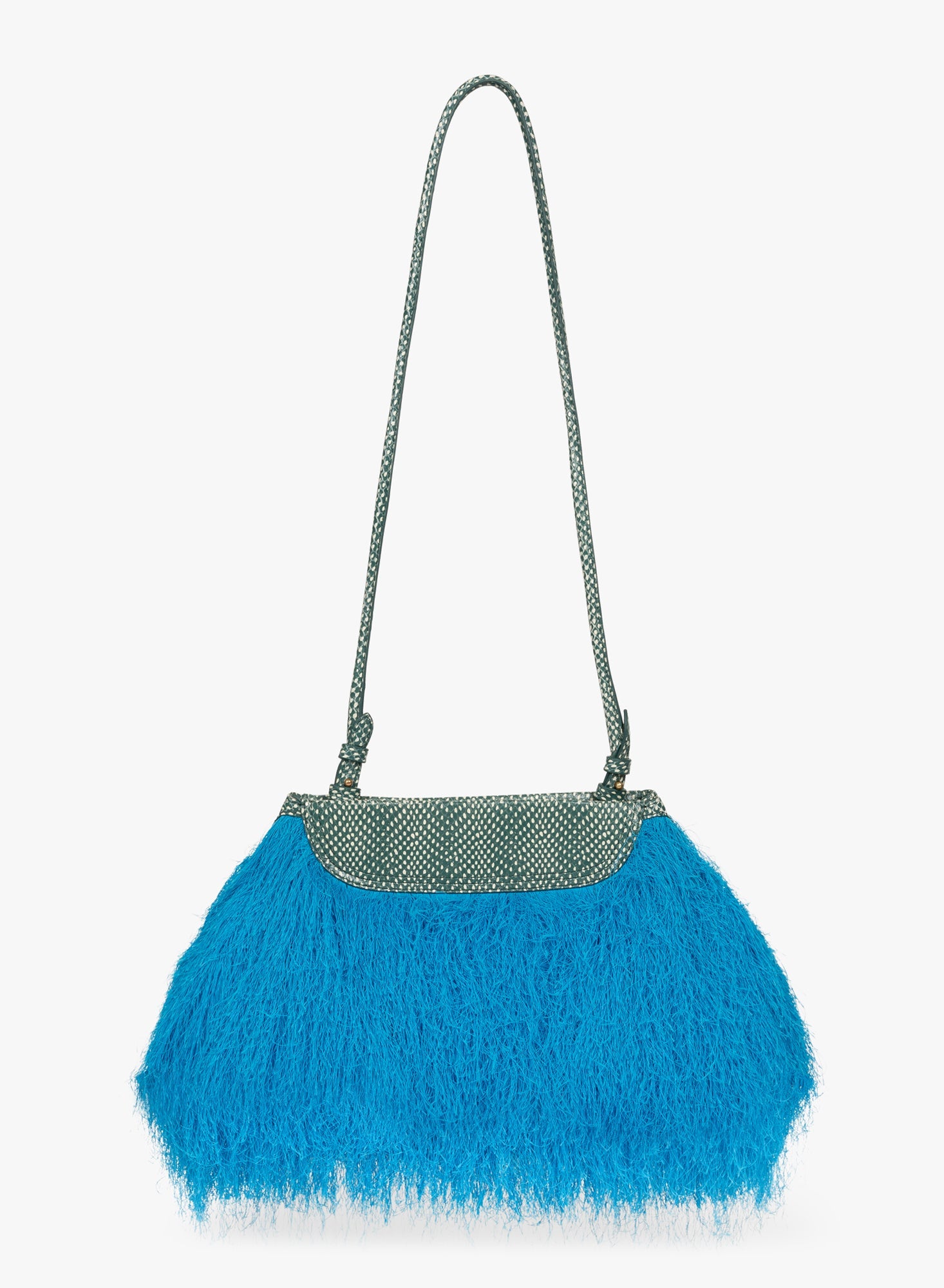 Ruffled Crossbody Clutch Bag
