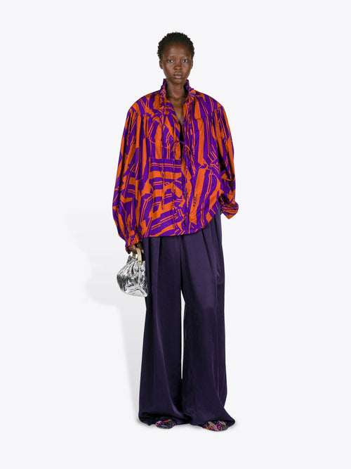 Ruffled Cotton Shirt