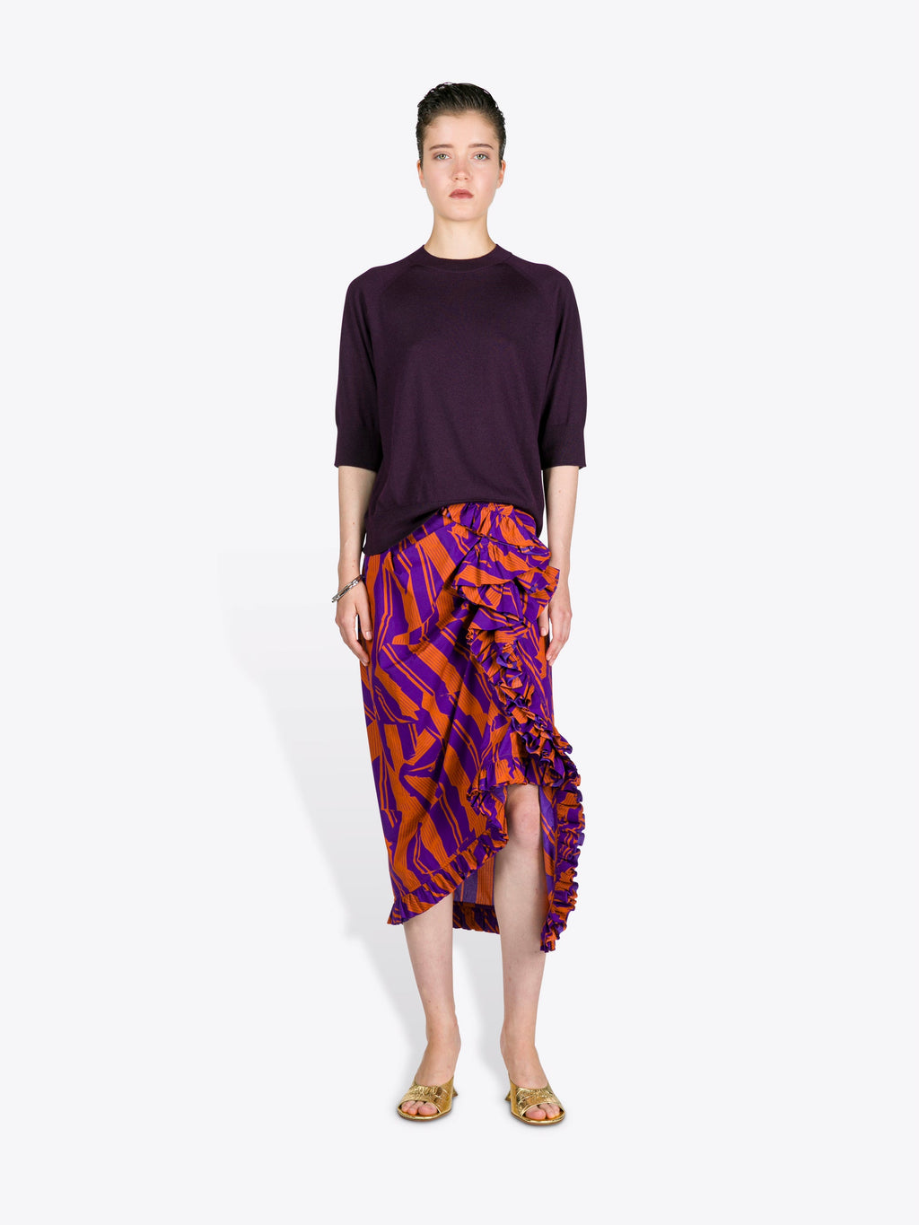 Ruffled Cotton Skirt
