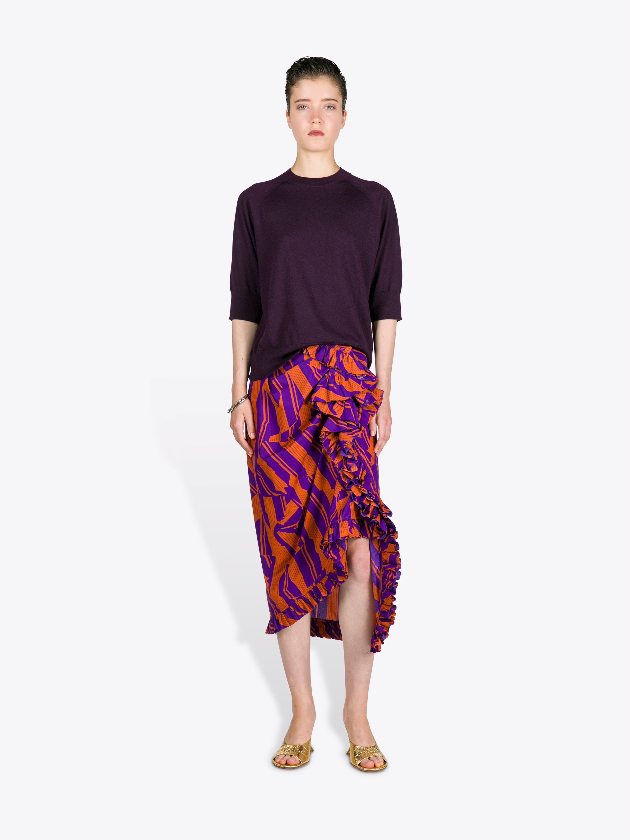 Ruffled Cotton Skirt