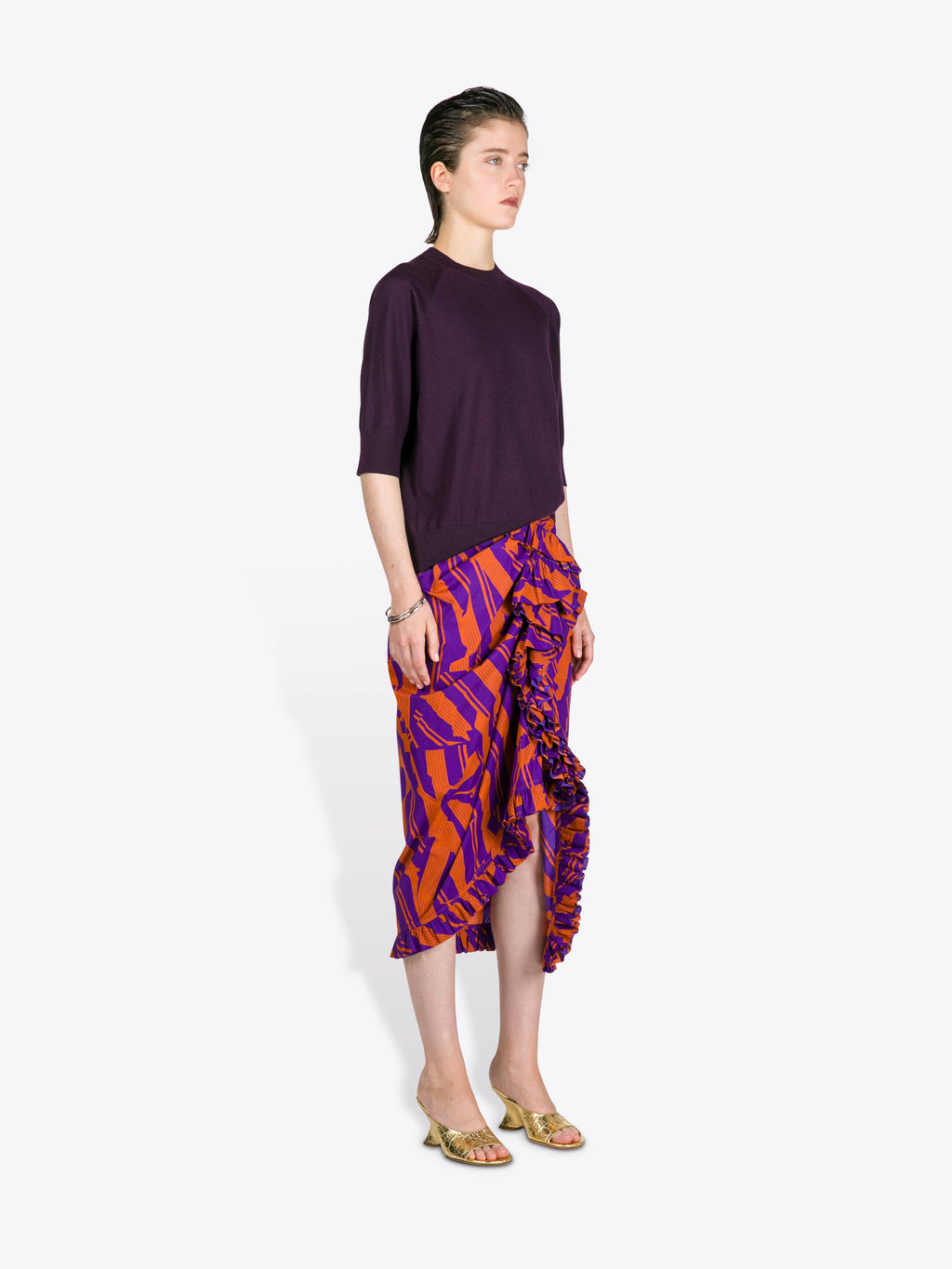 Ruffled Cotton Skirt