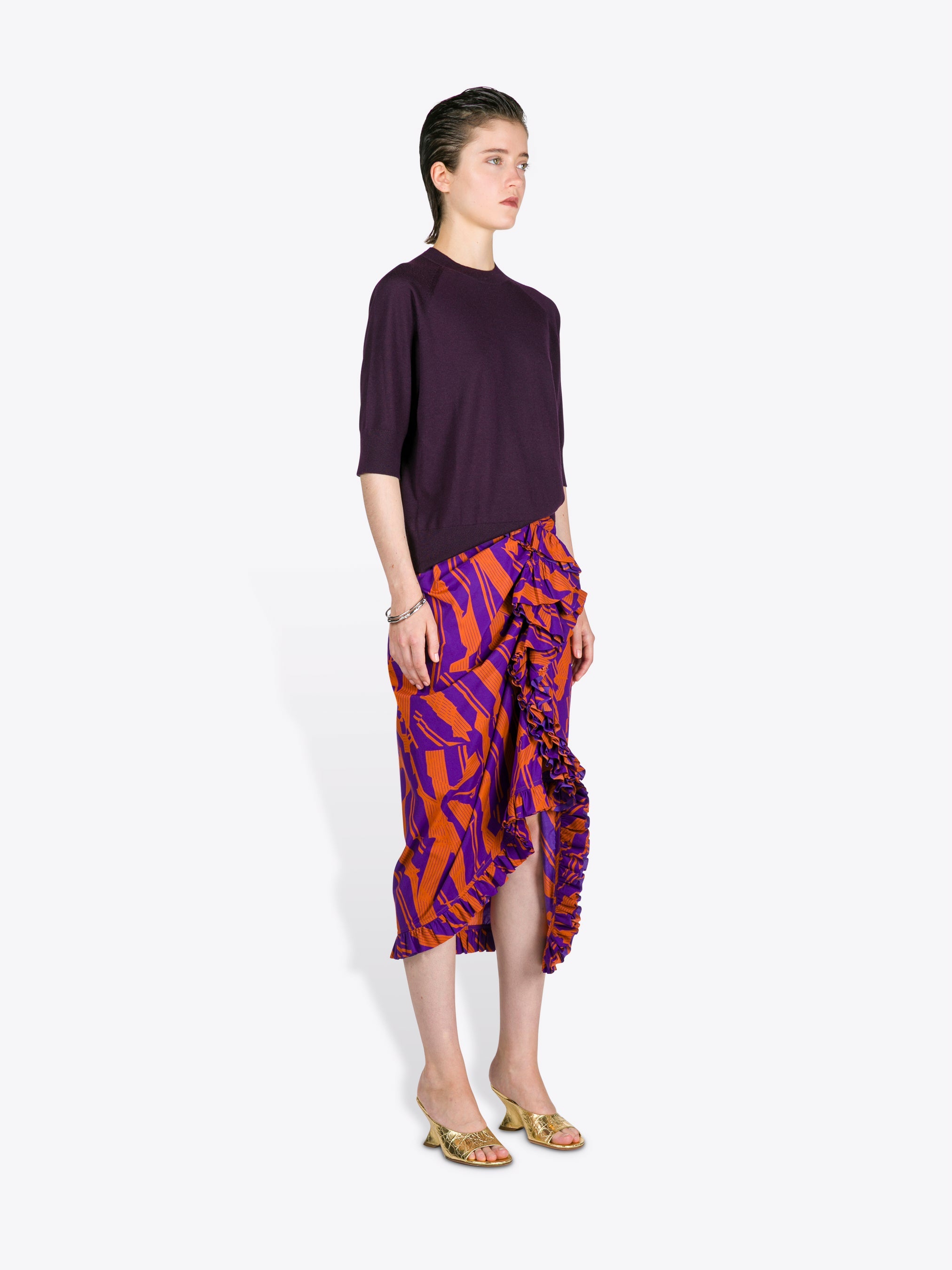 Ruffled Cotton Skirt