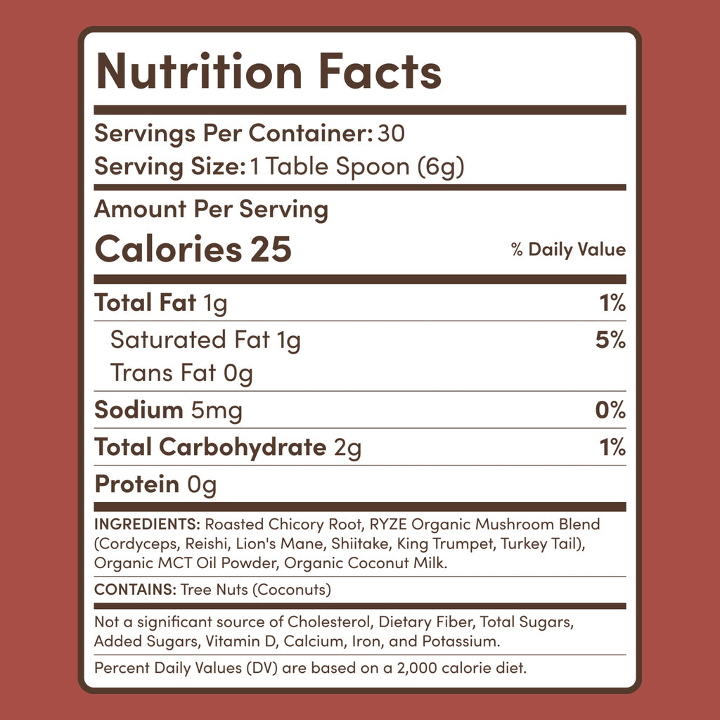 Mushroom Chicory (30 Servings) - for Smooth Caffeine-Free Brewing