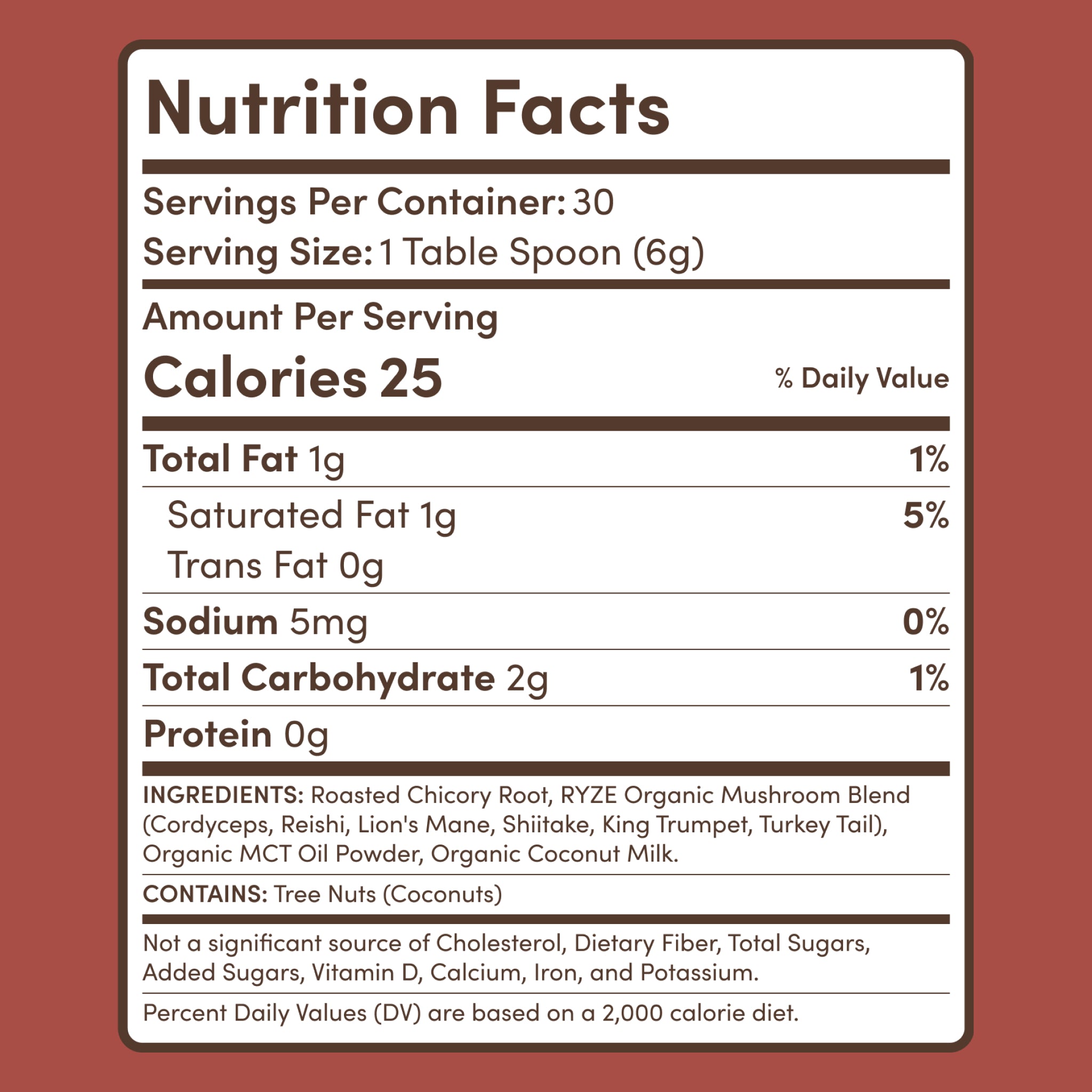 Mushroom Chicory (30 Servings) - for Smooth Caffeine-Free Brewing
