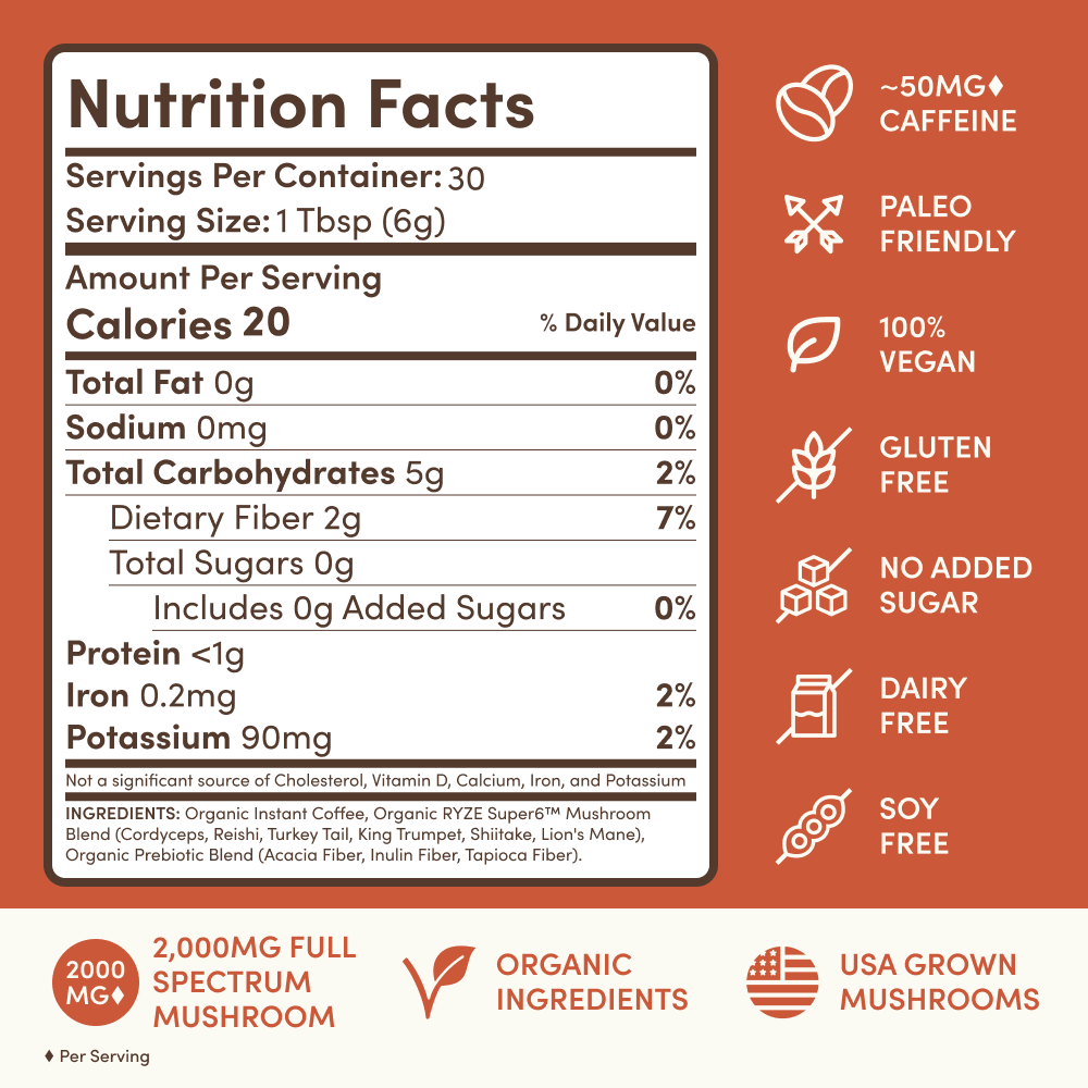 Mushroom Coffee (30 Servings) - for Smooth Everyday Brewing