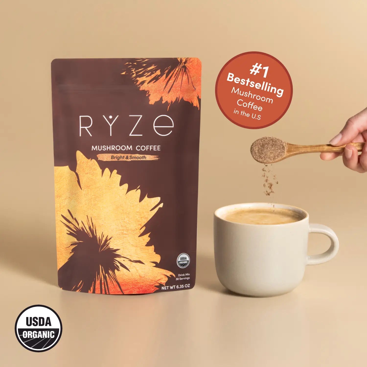 Mushroom Coffee (30 Servings) - for Smooth Everyday Brewing
