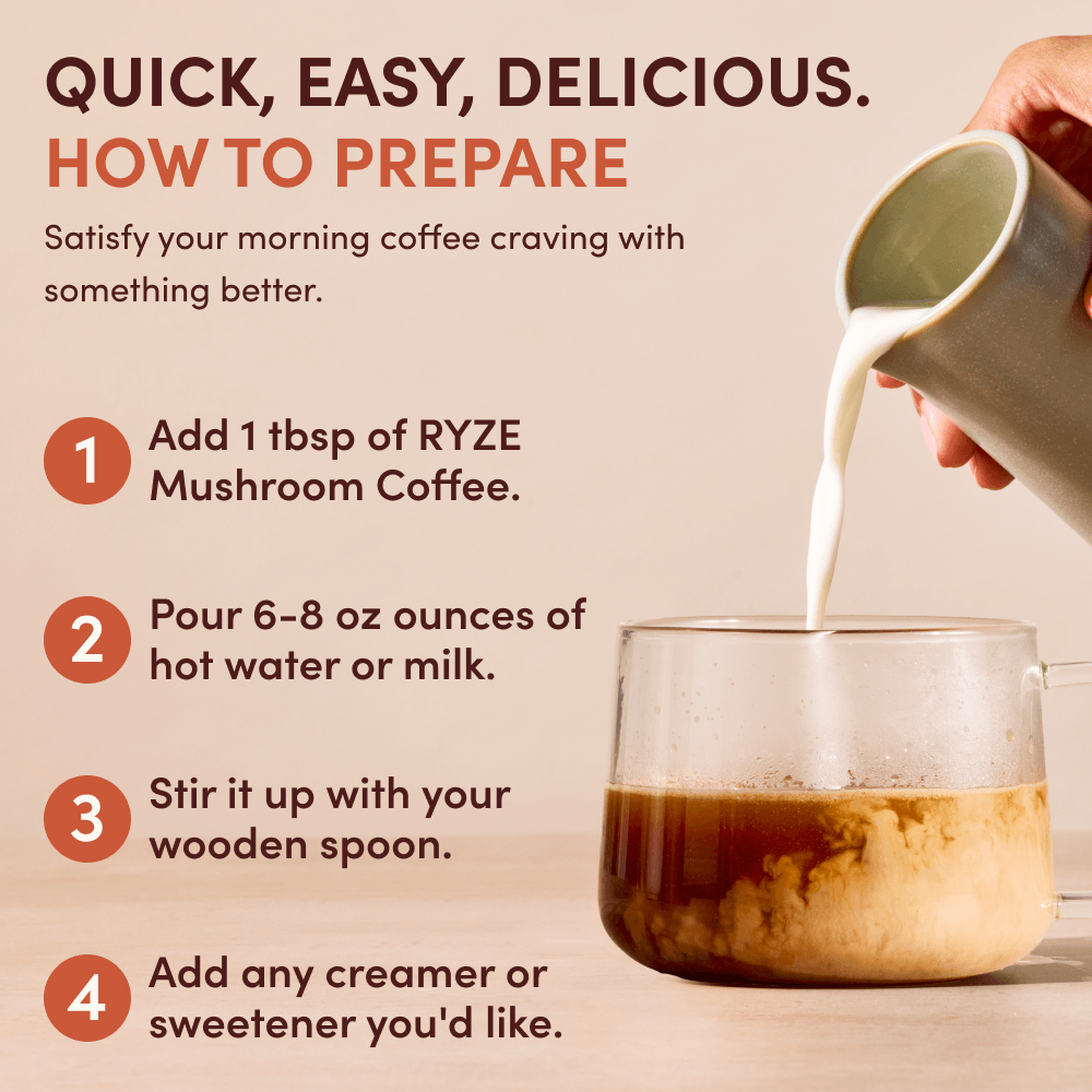 Mushroom Coffee (30 Servings) - for Smooth Everyday Brewing