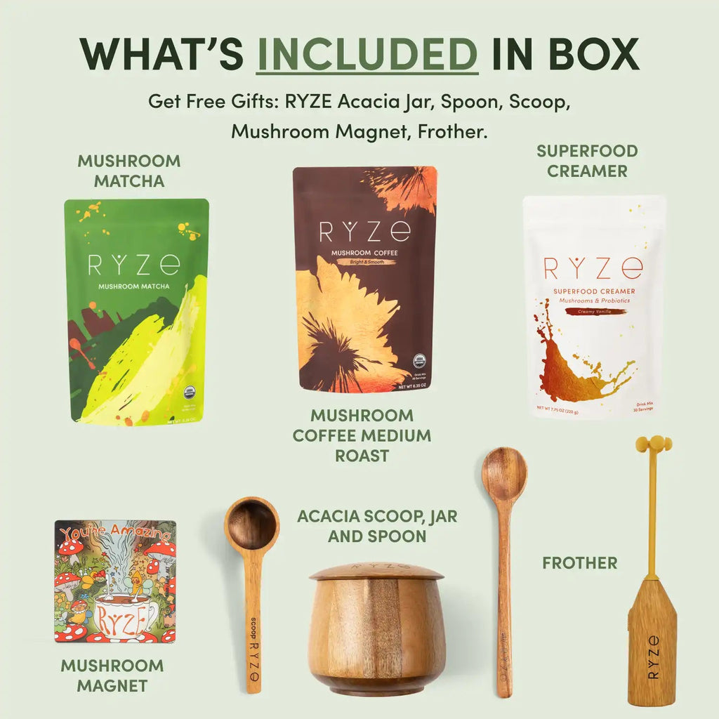 RYZE Ritual Set (Matcha and Coffee) - for a Flexible Daily Drink Routine