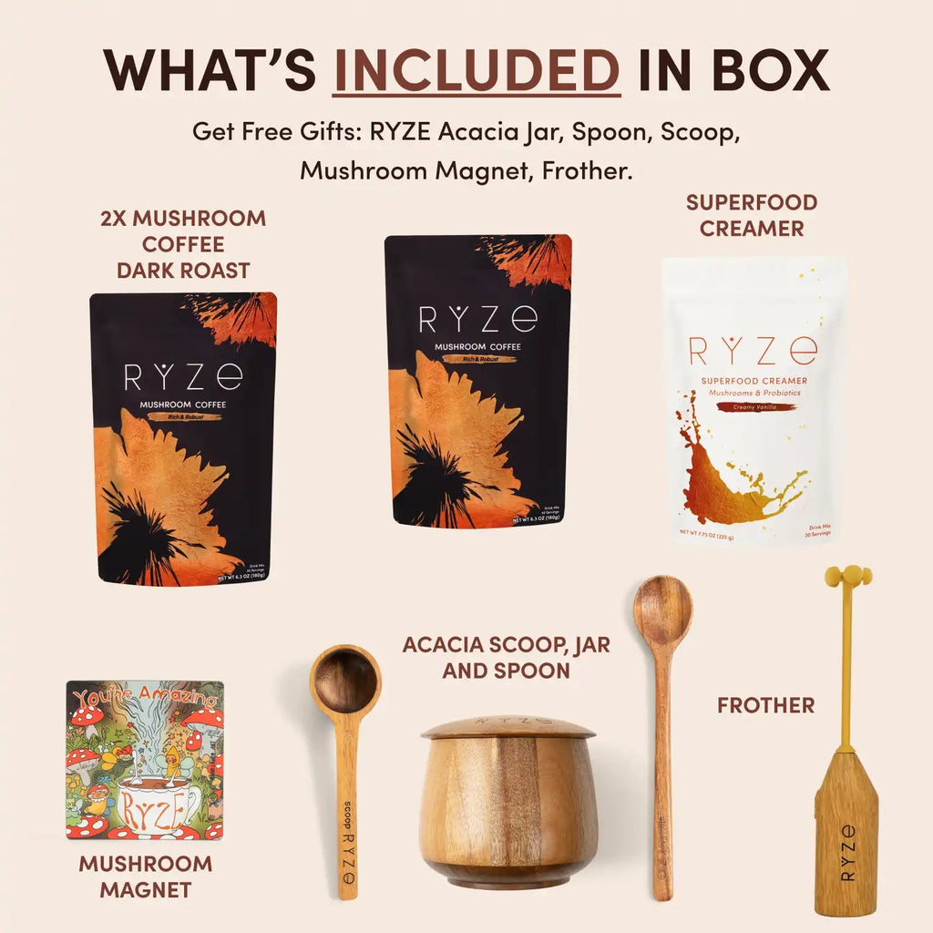 RYZE Ritual Set Dark Roast (90 Servings) - for a Flexible Daily Drink Routine